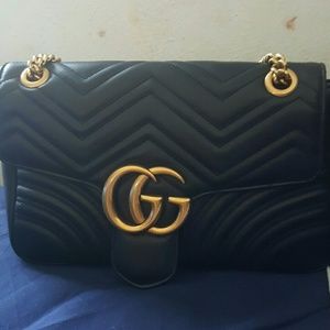 Gucci marmont matelasse shoulder bag large