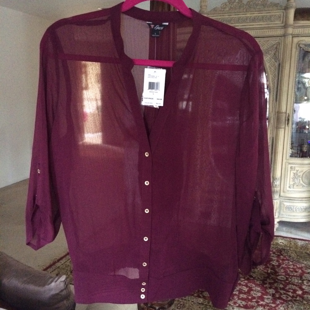 Guess sheer blouse