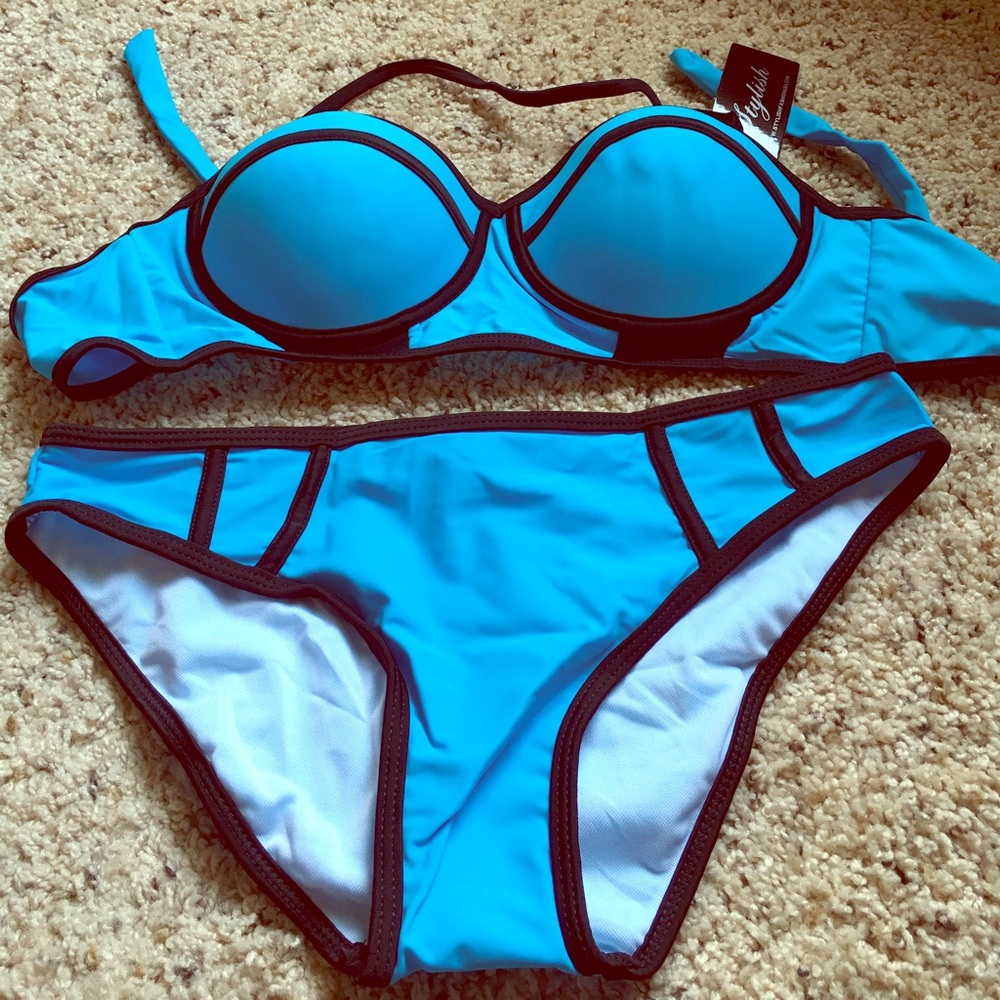 NWT blue bathing suit