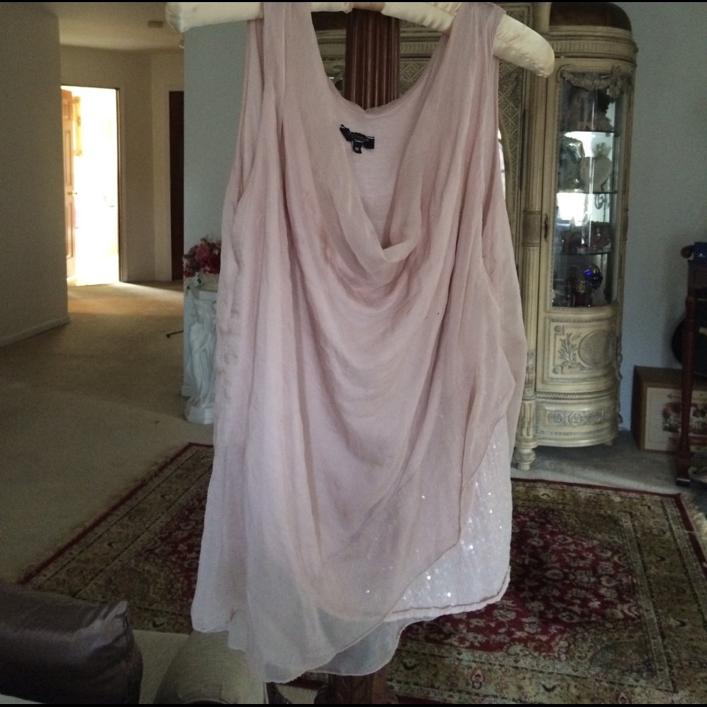 Sheer blouse made in Italy 100% silk lining