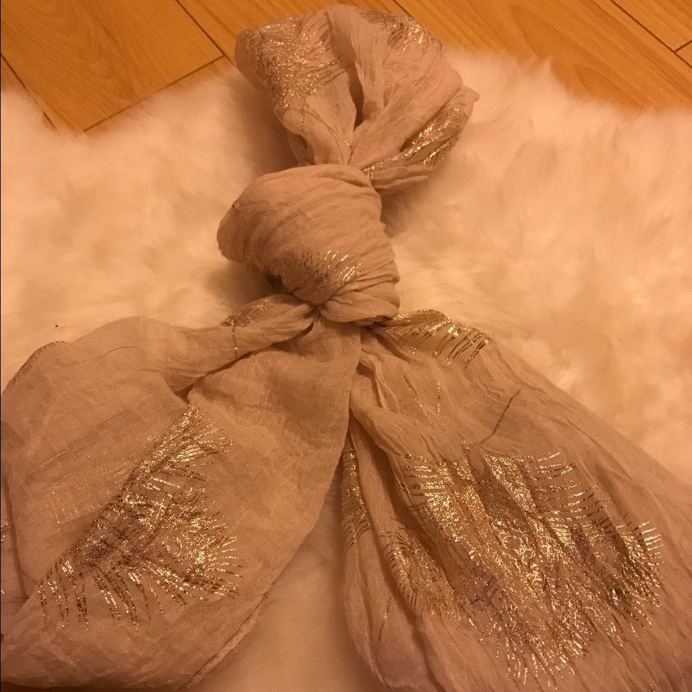 Gold leaf scarf