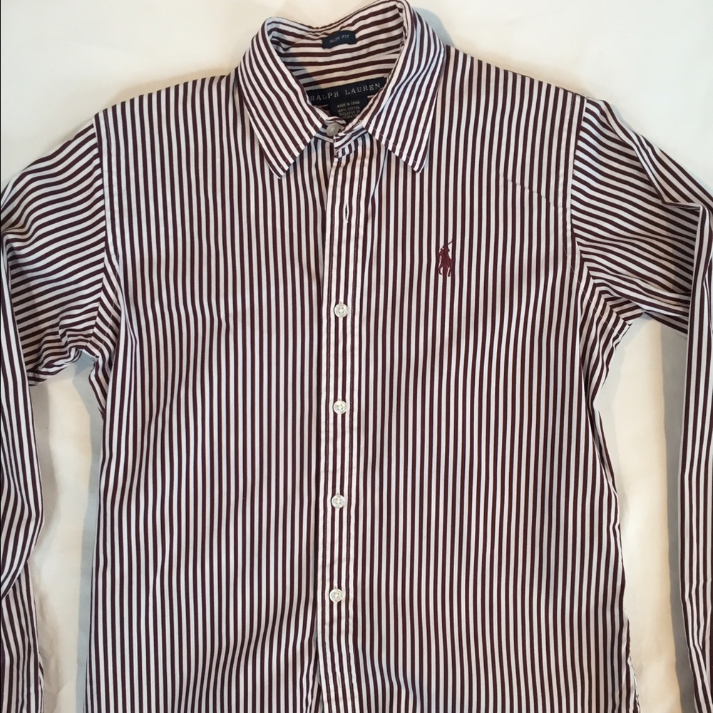 Slim Fit Ralph Lauren Striped Button Down