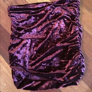 Free People Mini Velvet Tube Skirt