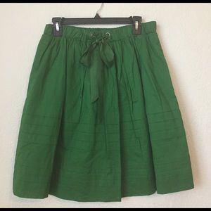 Anthropologie Odille brand cotton green skirt LG