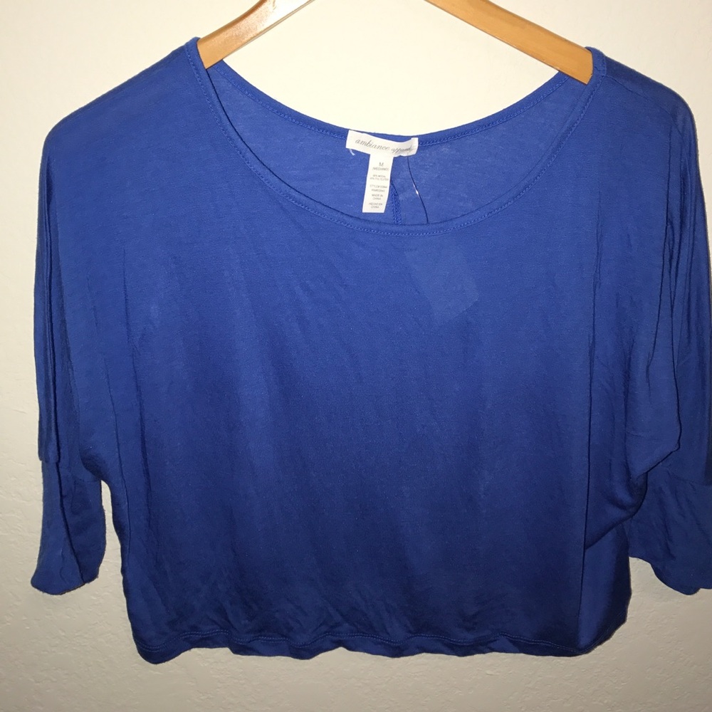 Blue off the shoulder top