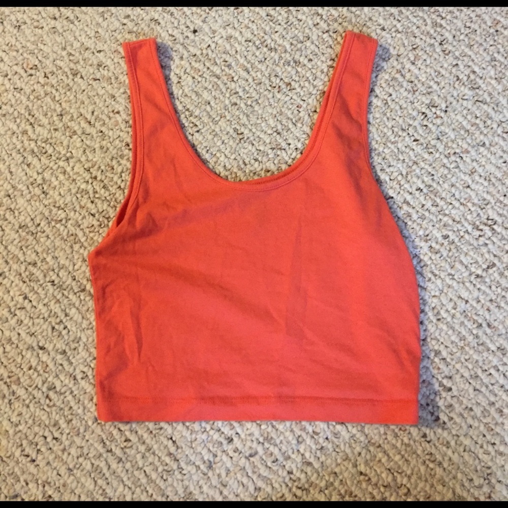 Orange tank top crop top