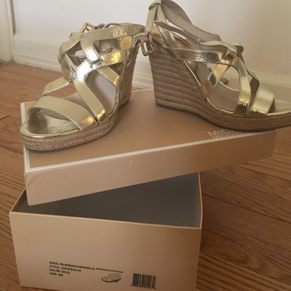 Michael by Michael Kors Gold Palm Beach Espadrille