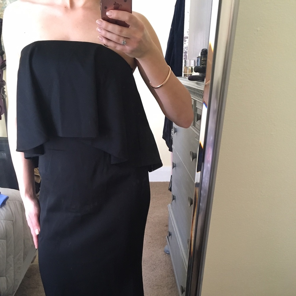 Forever 21 black strapless maxi dress NWT size S