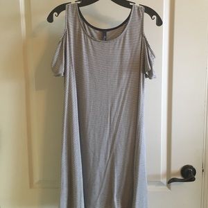 Black and Tan striped summer dress