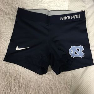 UNC Nike Pro Spandex shorts