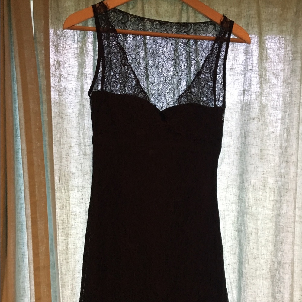 Anthropologie odille black lace dress