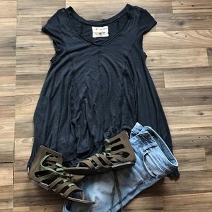 Navy ANTHRPOLOGIE top