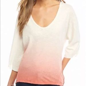 Free People Strawberry Gradient Tie-Dye 3/4 Sleeve