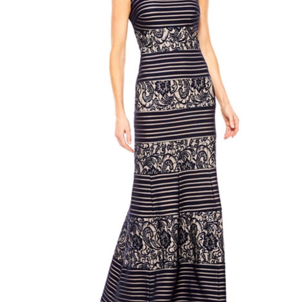 mermaid dress lace black / brown under the lace