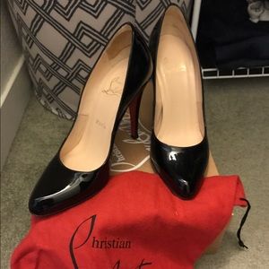 Authentic Christian Louboutin patent leather pumps
