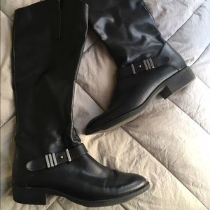 Faux leather riding boots size 8