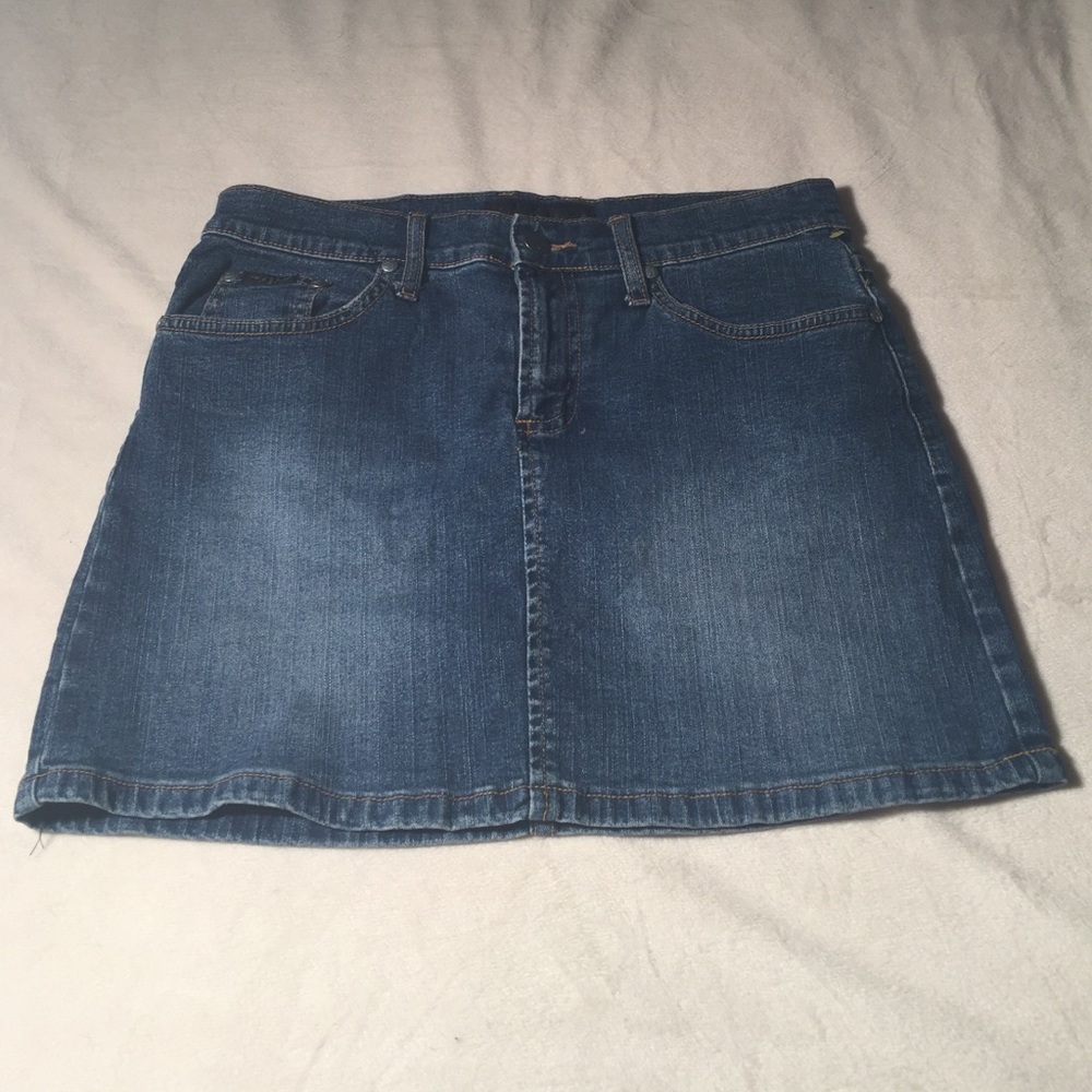 Size 3 baby phat dark wash denim midi skirt
