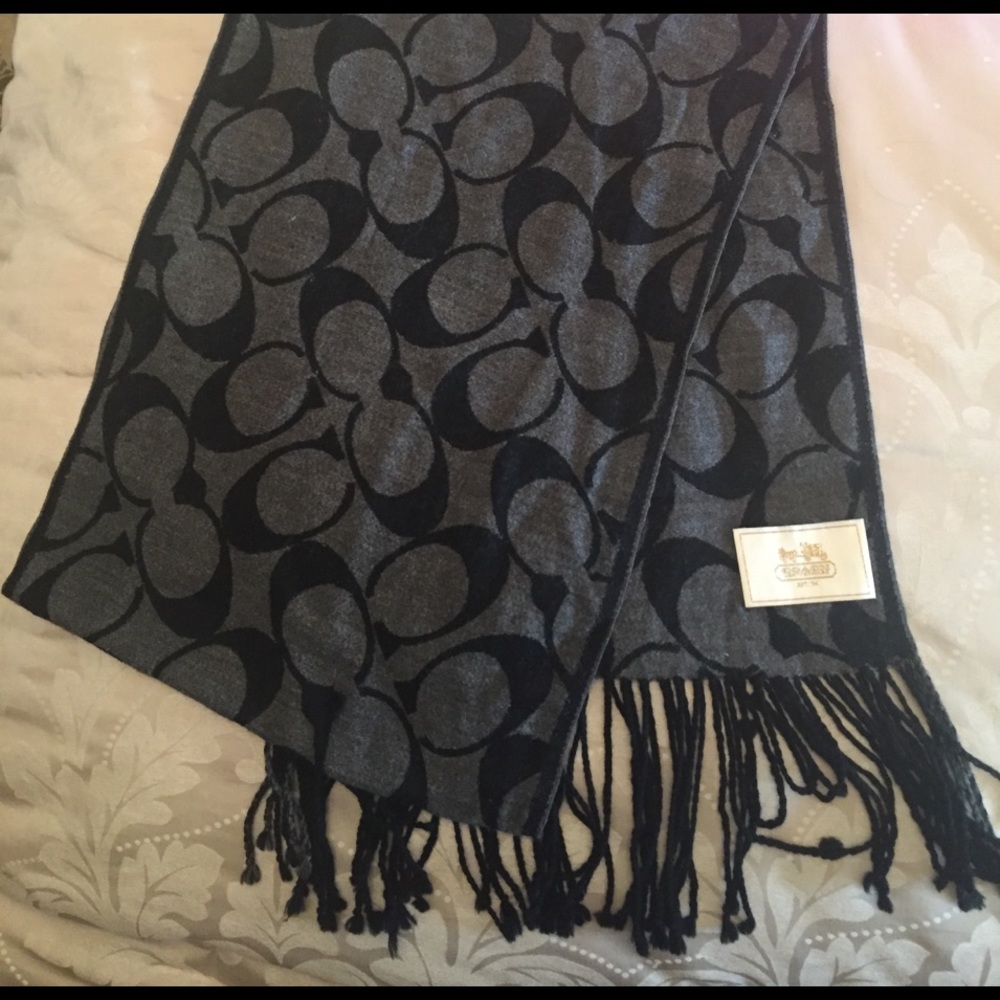 Two tone coach wool scarf