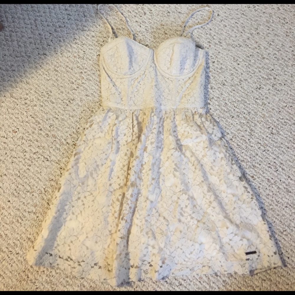 White spaghetti strap dress