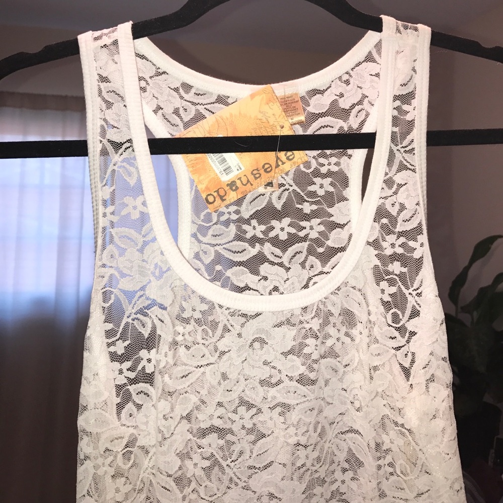 White Lace Tank