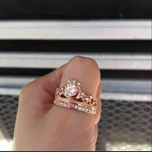 SALE Rosegold princess tiara ring