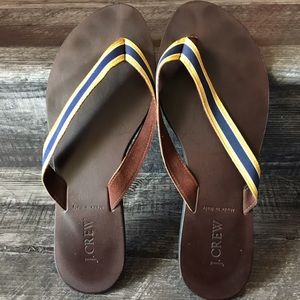 Jcrew Grosgrain Trim Leather Sandals