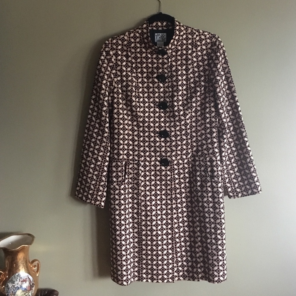 Tabitha cotton brown & beige coat