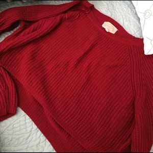Cozy red sweater!