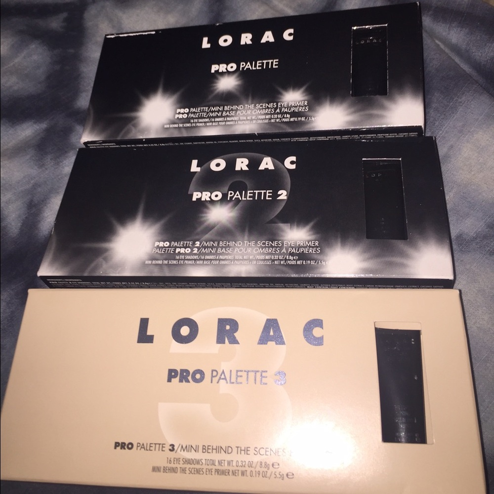 Lorac palettes 1,2,&3 💕