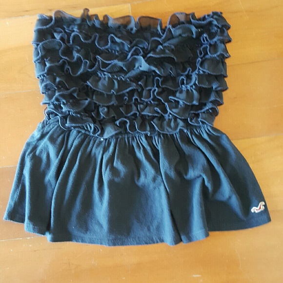 Hollister Tops - Hollister Navy Ruffled Top L