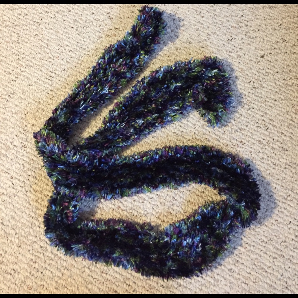 Blue green purple scarf
