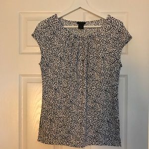 Ann Taylor Printed Top with Side Slits