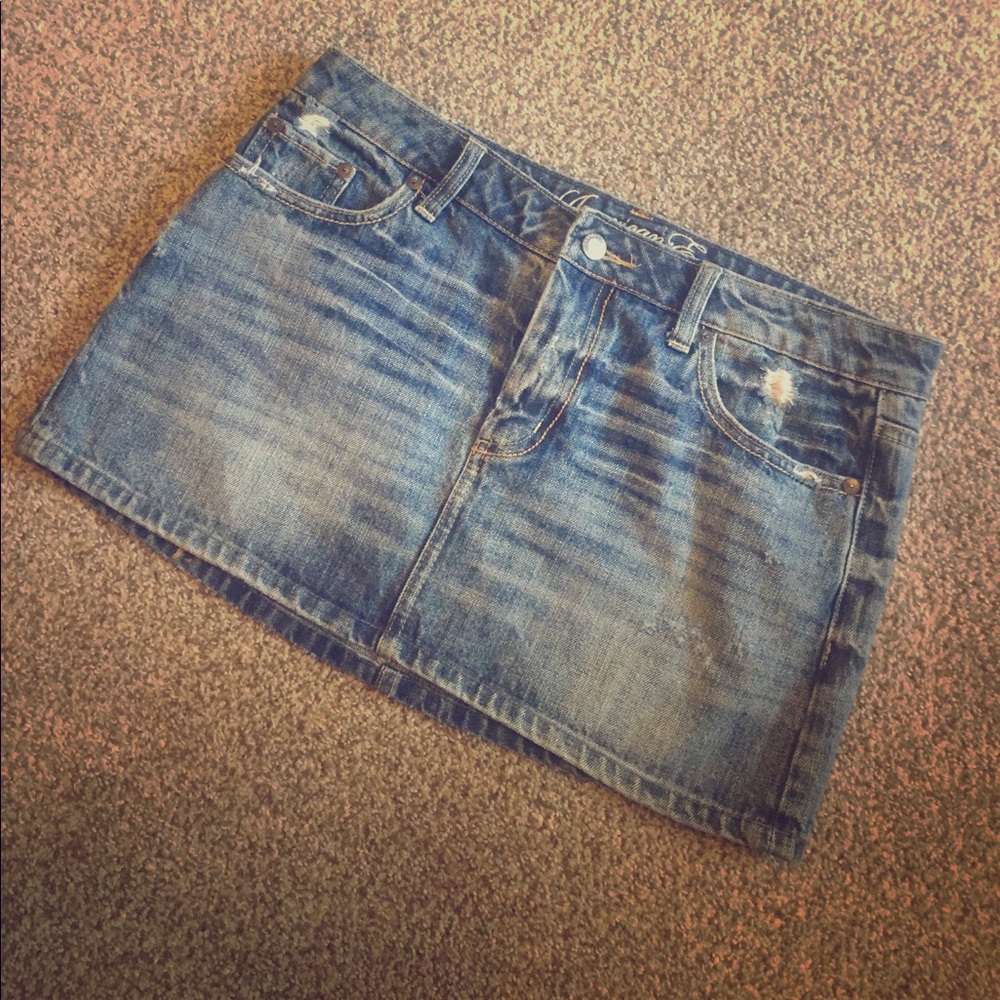 American Eagle denim mini skirt