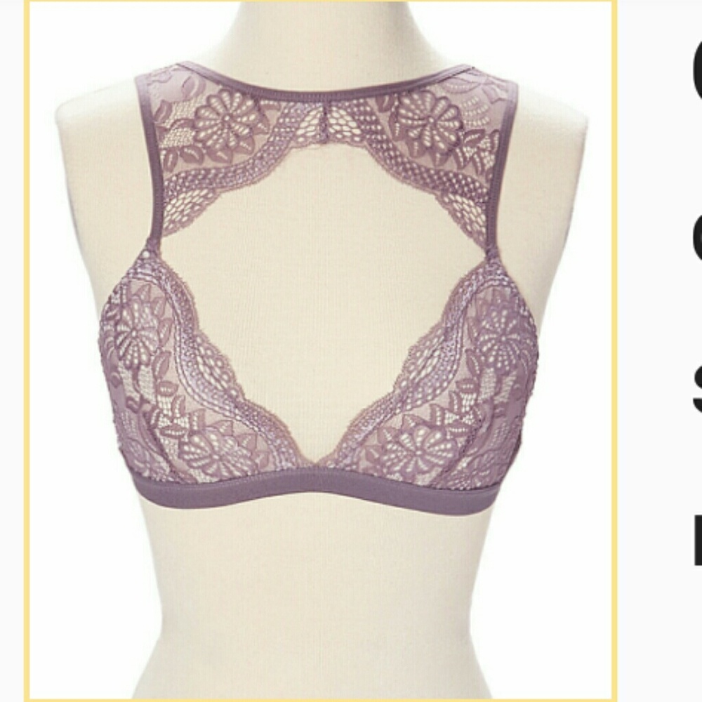 Purple Grey lace bra