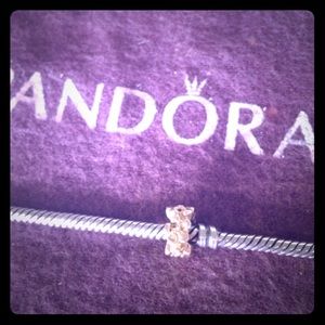 RARE RETIRED PANDORA RING OF FLOWERS SPACER