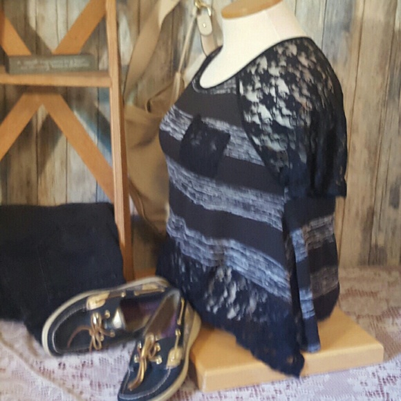 Pretty Angel black and white with lace top NWT - Picture 2 of 6