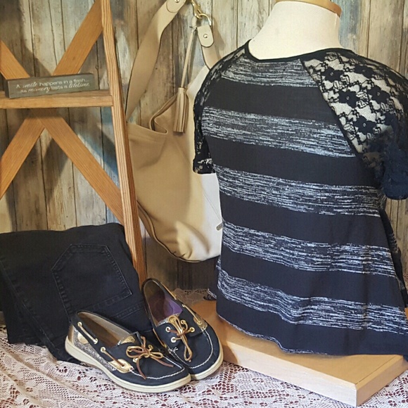 Pretty Angel black and white with lace top NWT - Picture 3 of 6