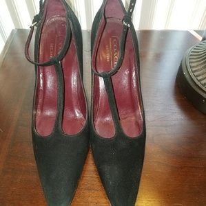 Vintage Coach Black Sueade high heels