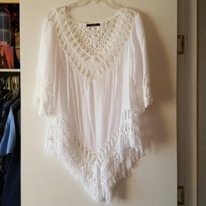 White boho top