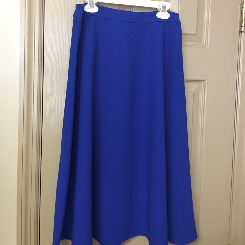 Royal blue midi skirt