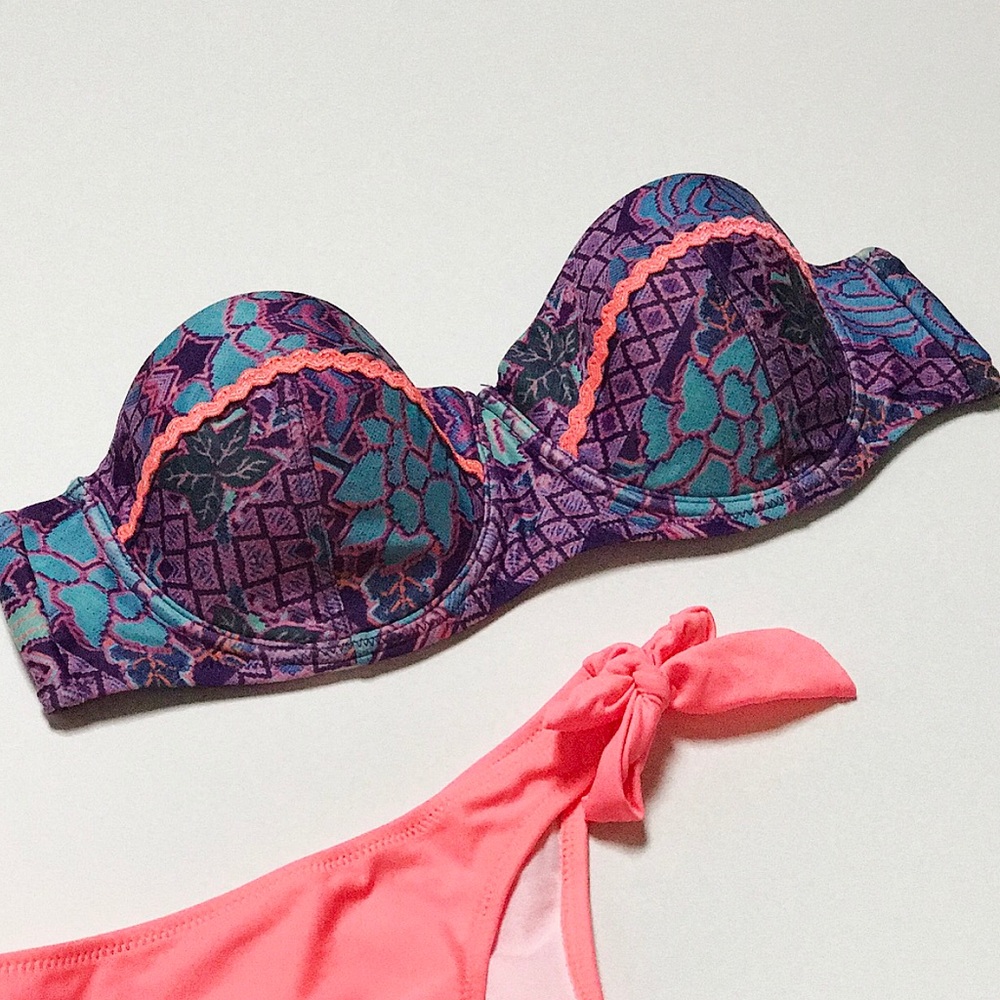 MINKPINK Floral Bandeau Swim Top