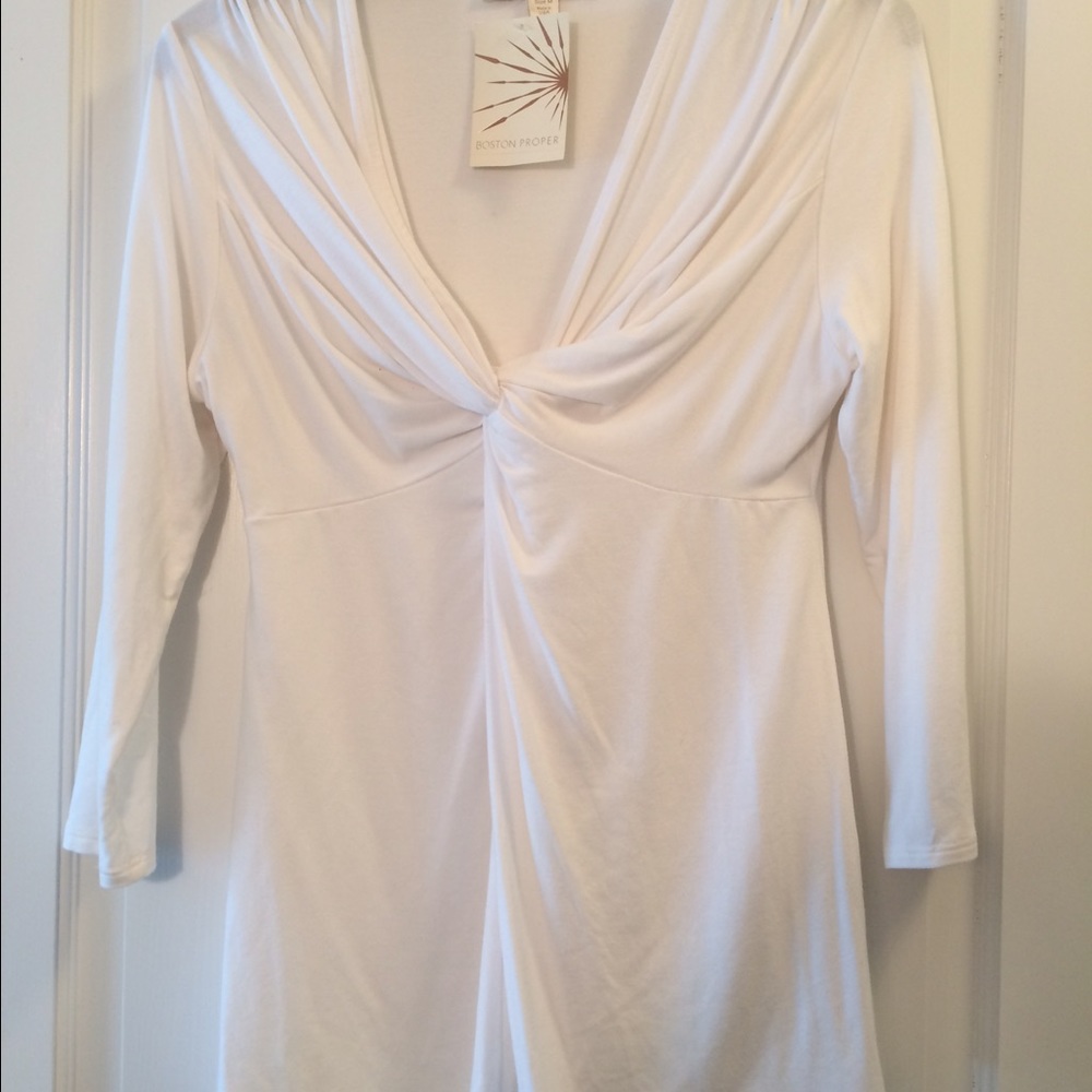 White twist front cotton top NWT