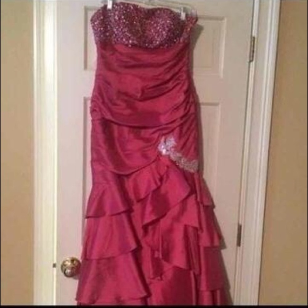 Pink Mermaid Prom Dress