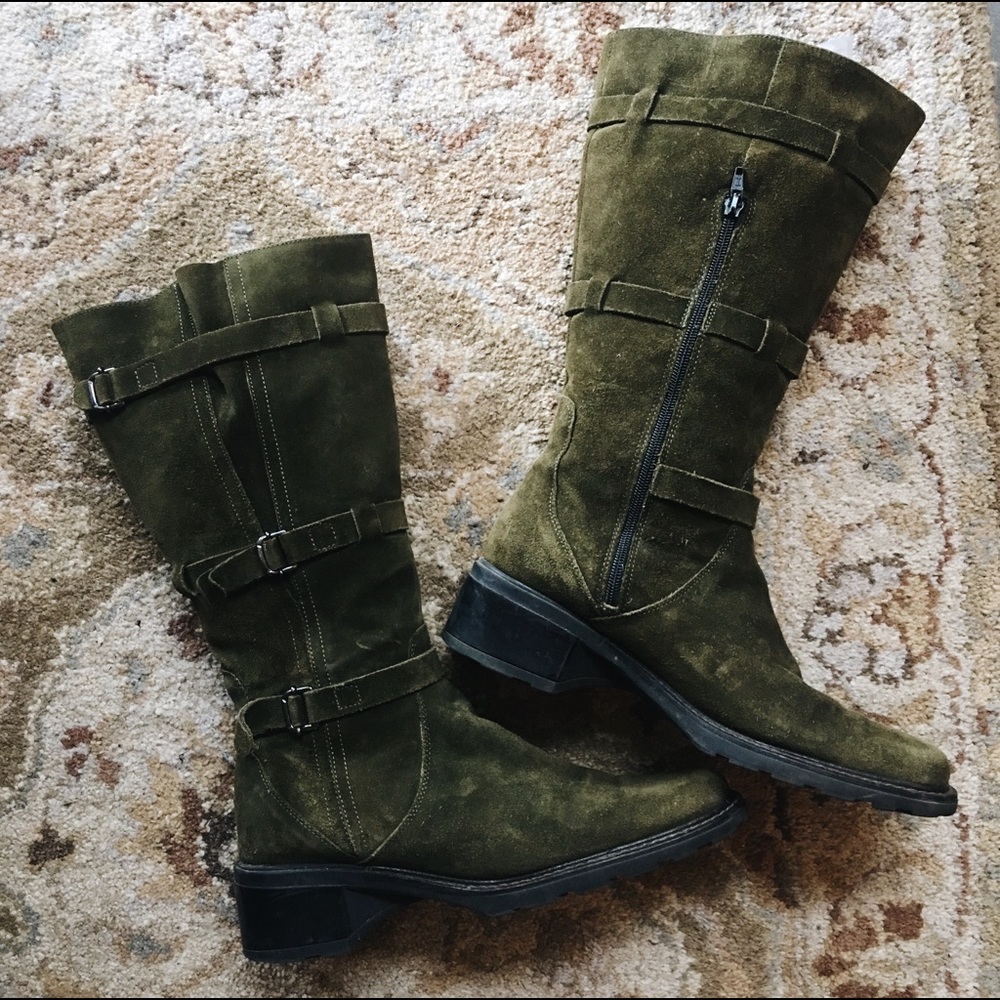 Italian Aquatalia Green Boots