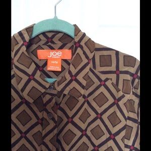 Joe Fresh silk button down blouse
