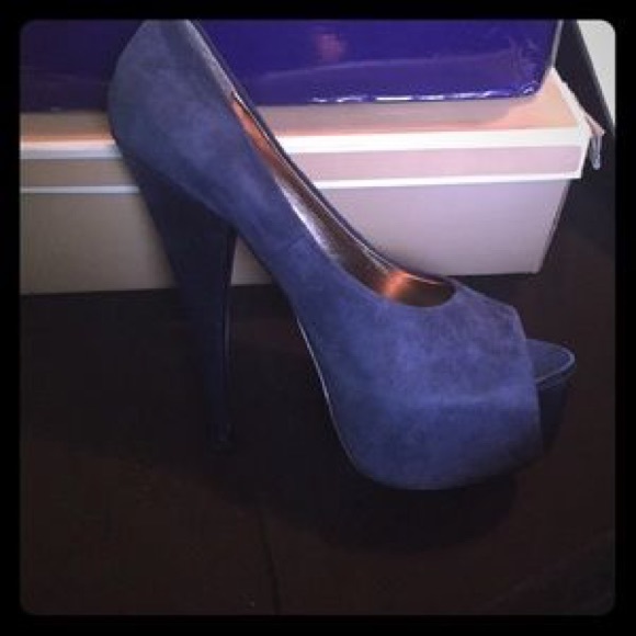 Zigi Soho Shoes - Zigi Project Suede Navy Blue Pumps