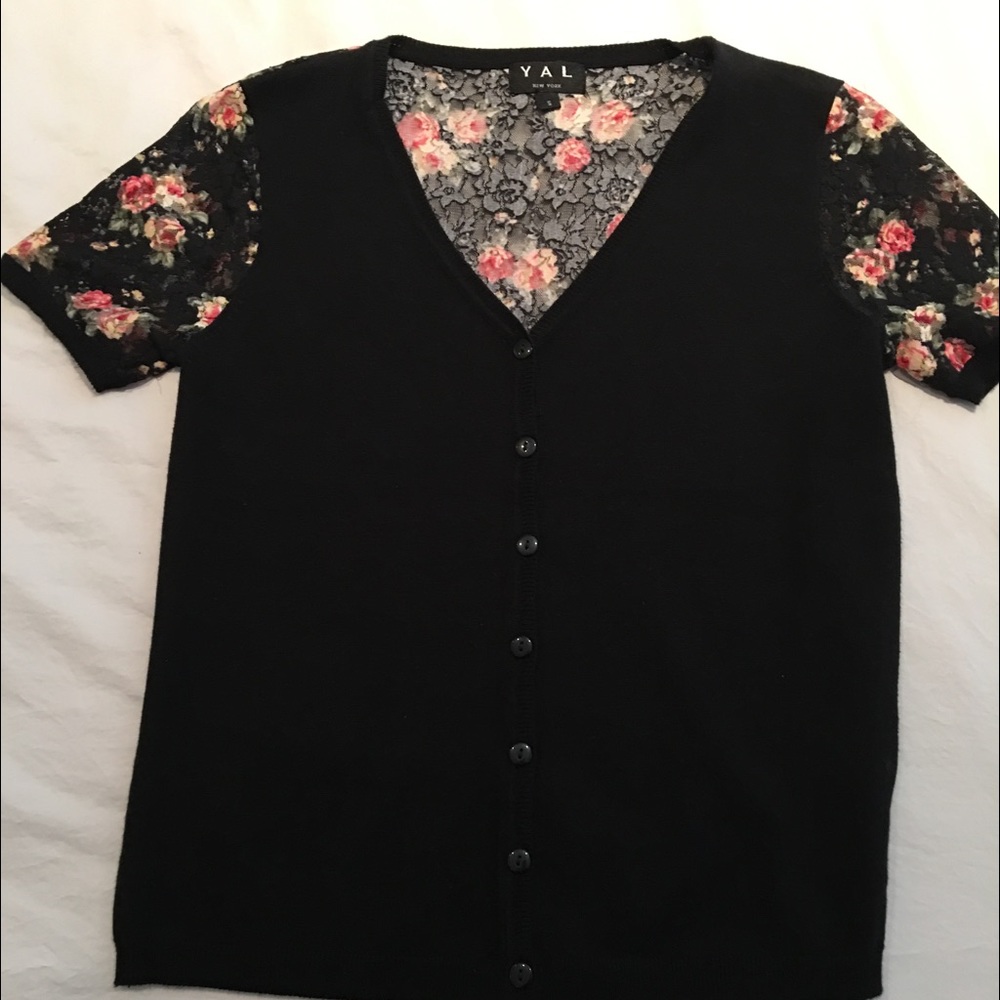 Lace V neck sweater