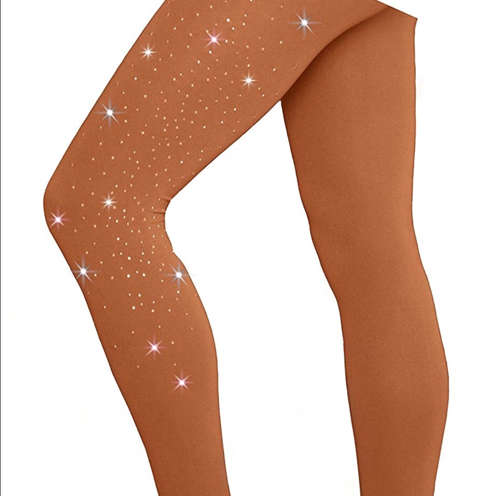 Chloe Noel footed tights with crystals