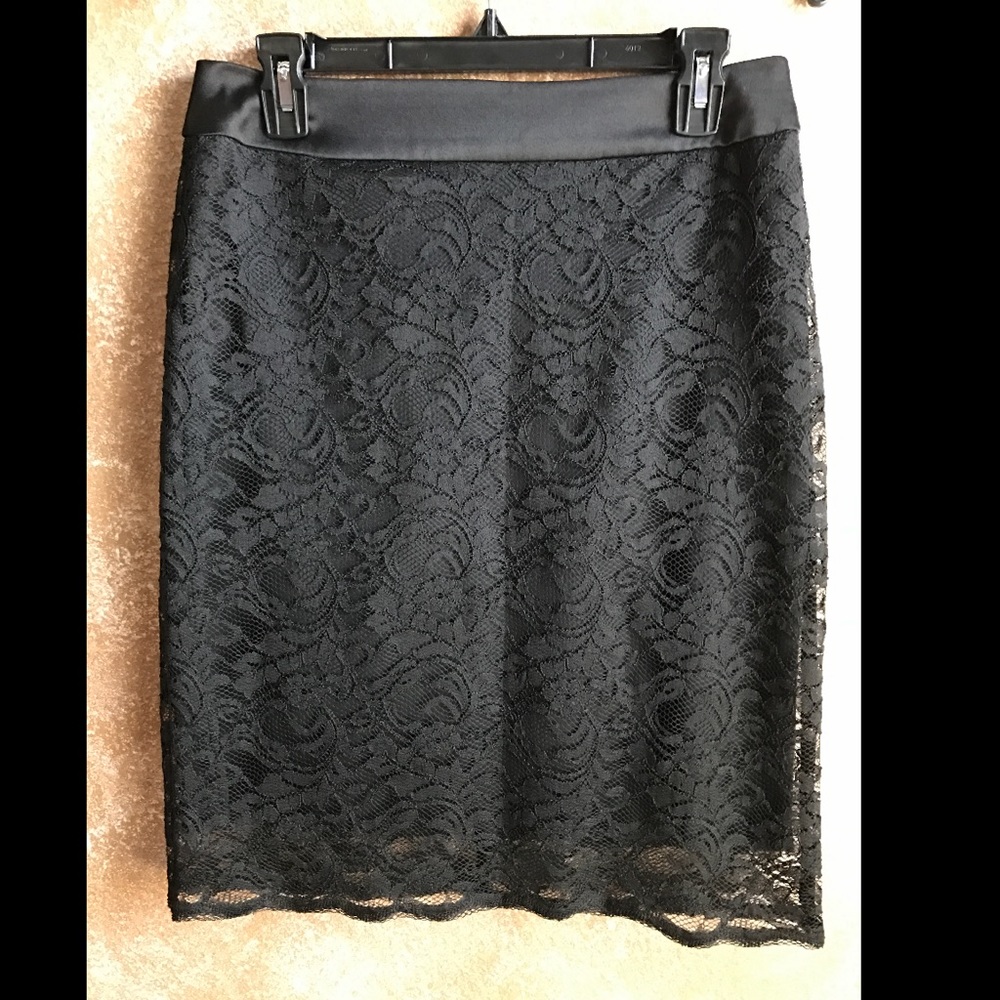 Black lace skirt