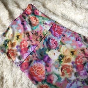 LulaRoe Maxi Skirt Spring Floral Roses 3X